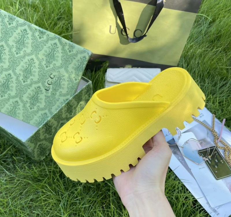 Monogram Cut-Out Rubber Sandals