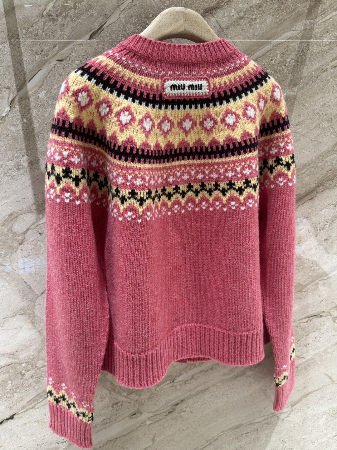 Fair Isle Jacquard Knit Cardigan