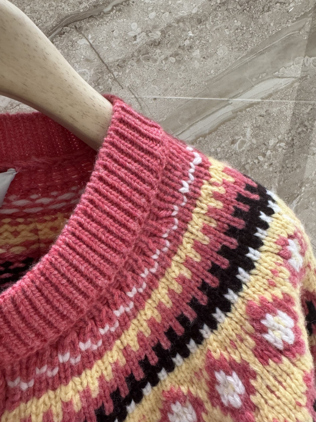 Fair Isle Jacquard Knit Cardigan