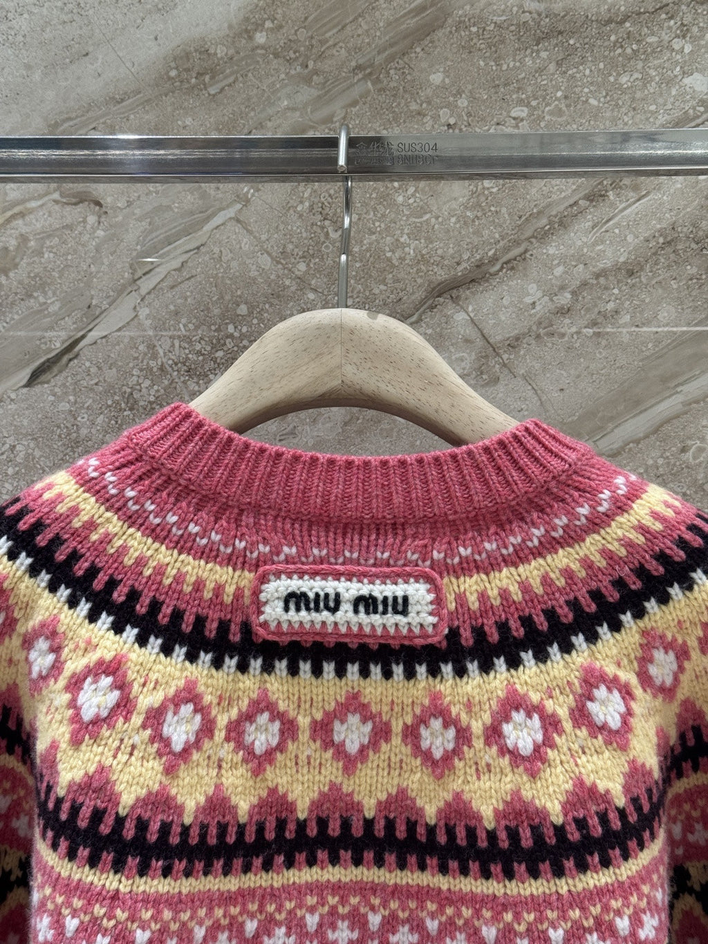 Fair Isle Jacquard Knit Cardigan