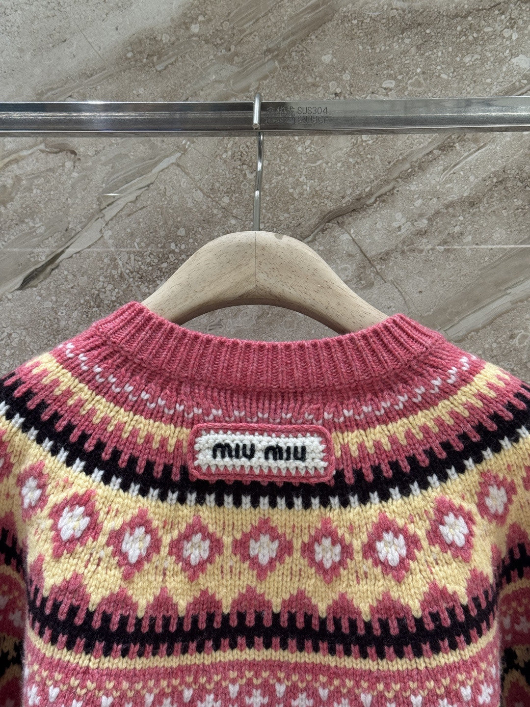 Fair Isle Jacquard Knit Cardigan