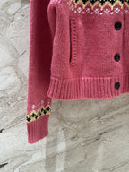 Fair Isle Jacquard Knit Cardigan