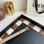 Anagram Buckle Leather Belt