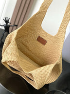 Summer Luxe Raffia Tote with Leather Accents (Premium Quality )