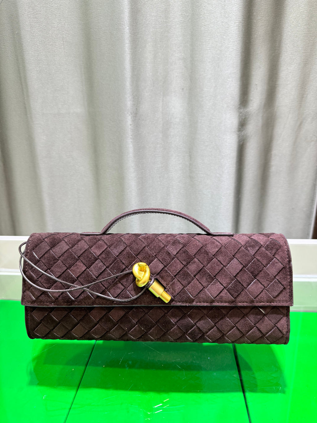 Frosted Leather Evening Handbag