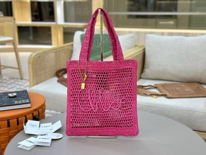 Handwoven Raffia &  Calfskin Tote (Premium Quality)