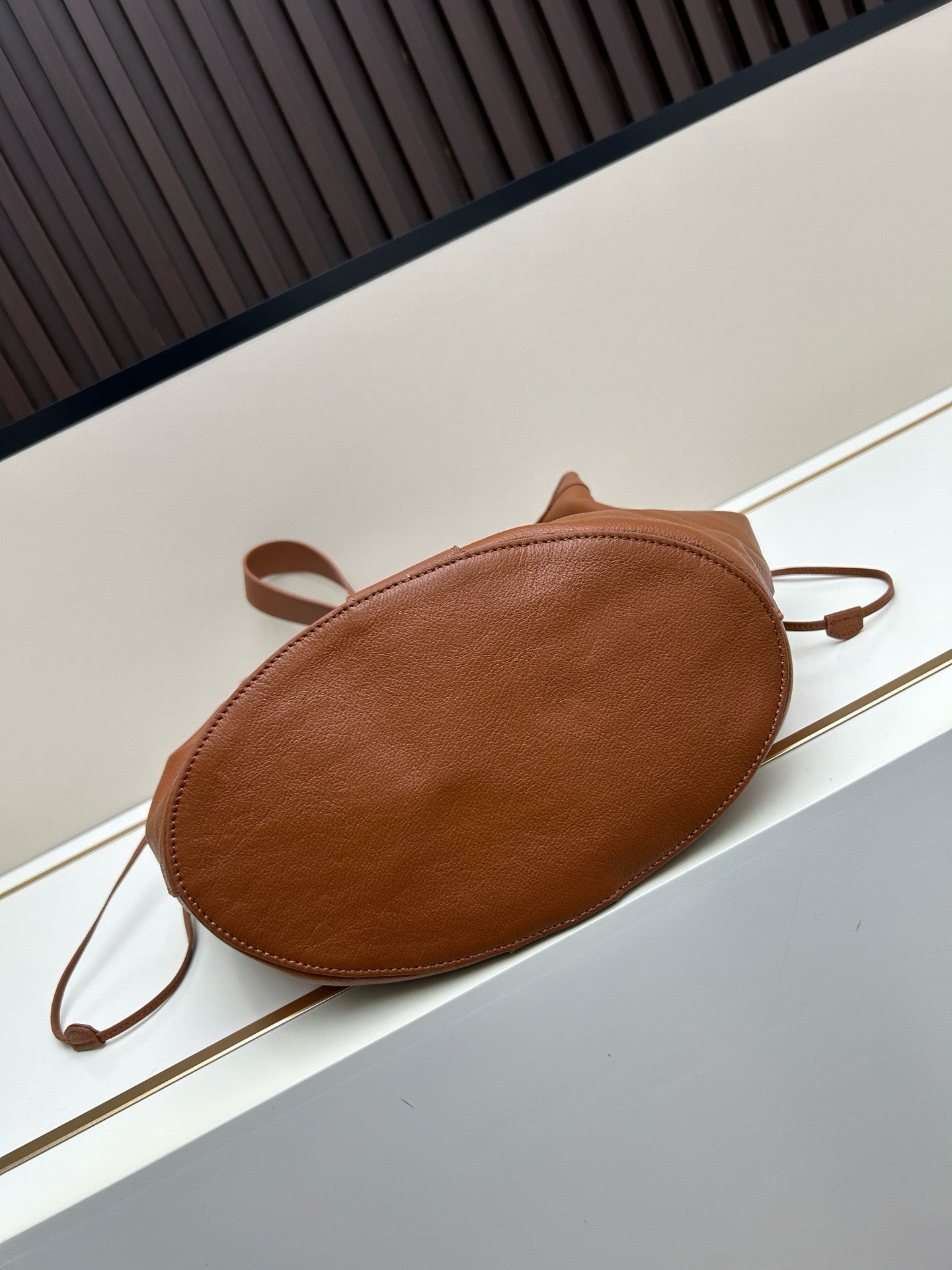 Y Soft-Grain Leather Tote Bucket Bag