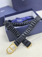 Gold Buckle Elastic Waist Belt