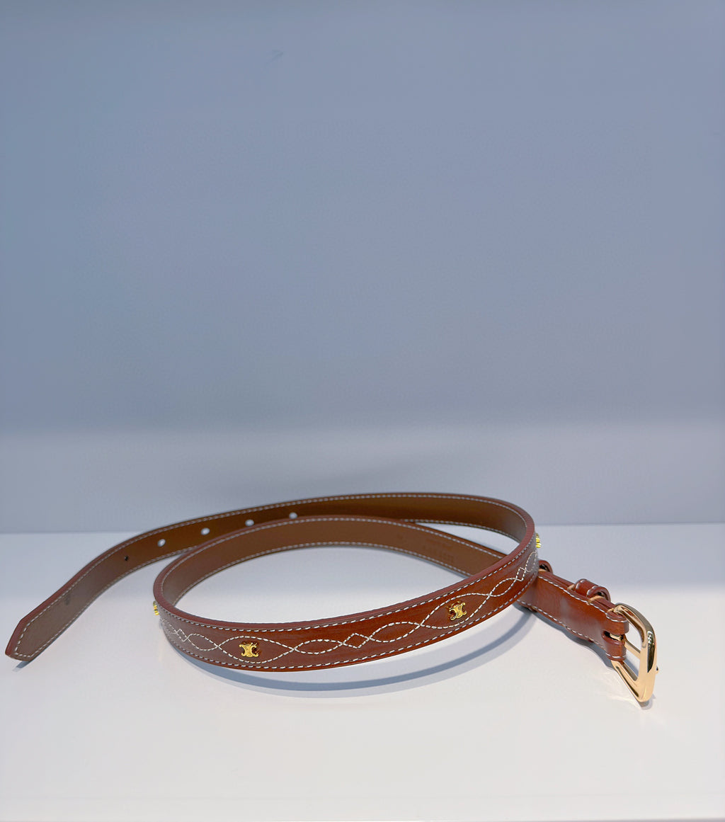 C Women's Belt – Handmade Tanneries Haas Novonappa Leather, Vintage French Style