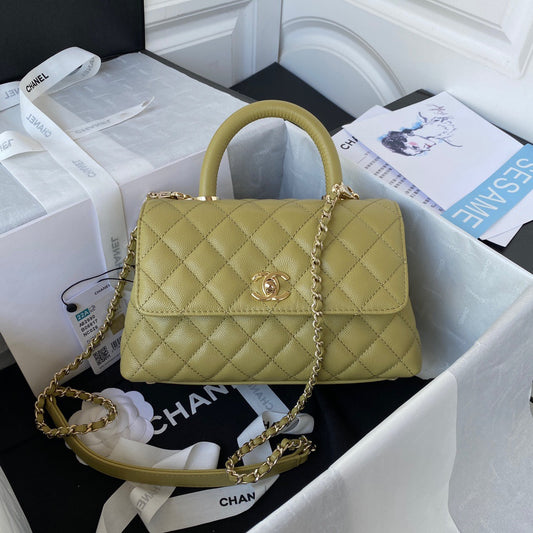 Mini Top Handle Flap Bag (𝑐𝑜𝑐𝑜 ℎ𝑎𝑛𝑑𝑙𝑒)