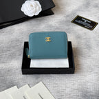 Lychee-Grain Zip Coin Purse (Premium Quality)