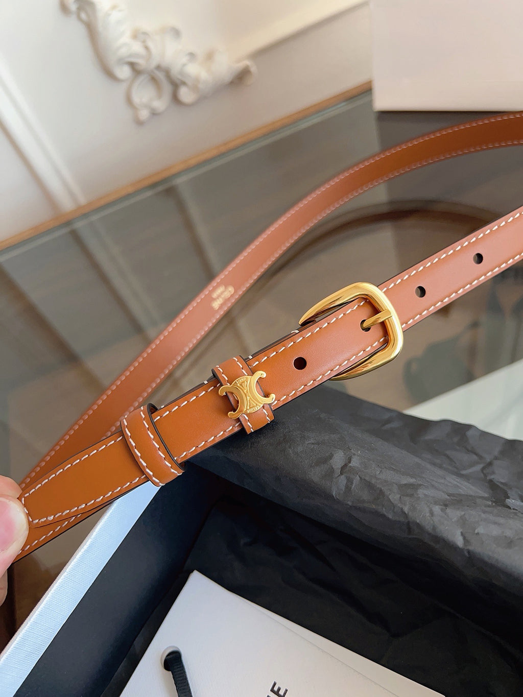 Vivienne Taurillon Belt | 18mm