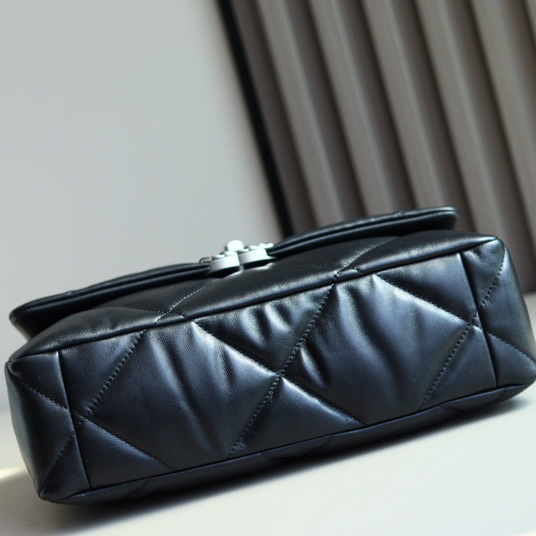 19 Bag | Goatskin Leather | 24K Gold-Tone Hardware | Medium 30cm (Premium Quality )