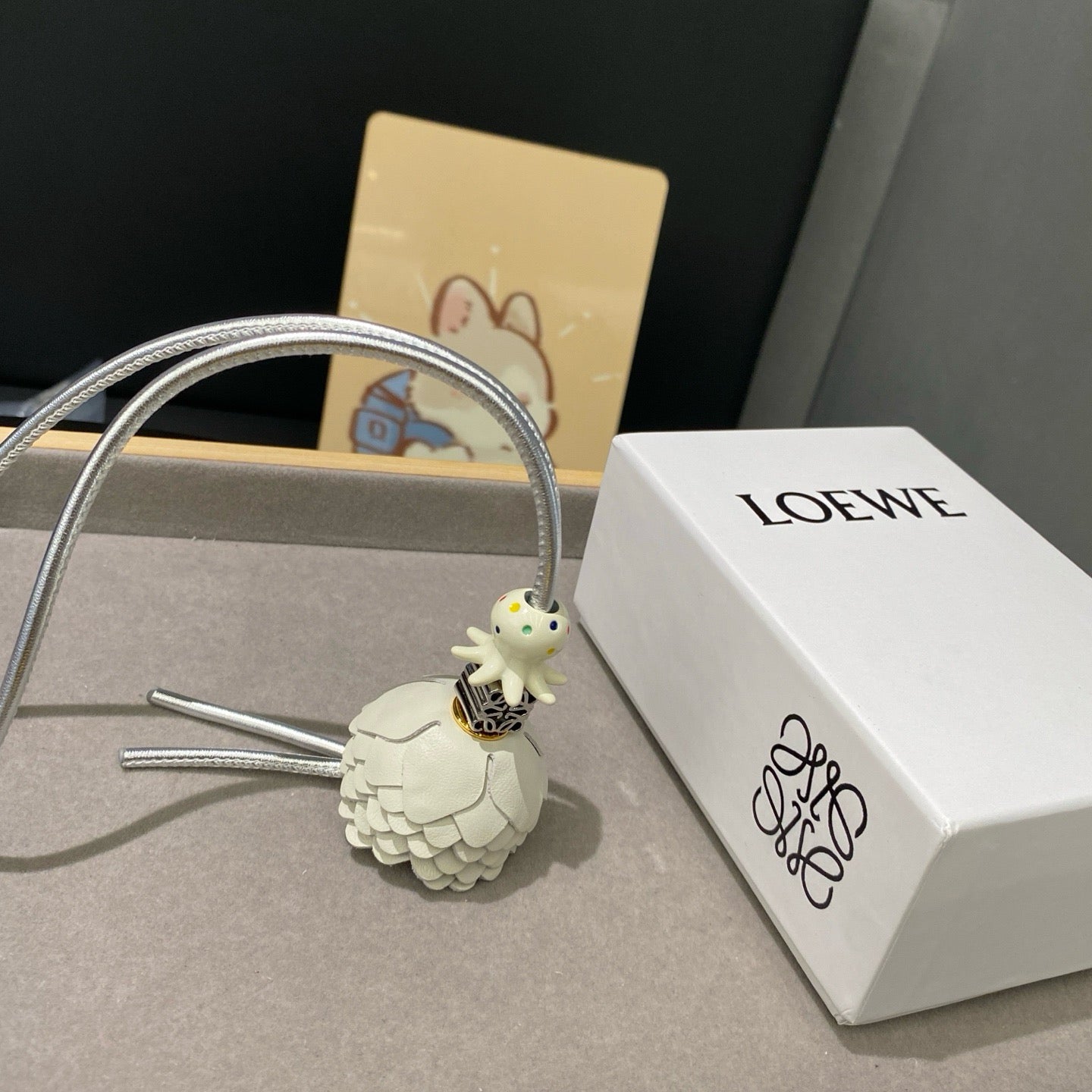 Beaded Leather Goldfish Charm 🐟