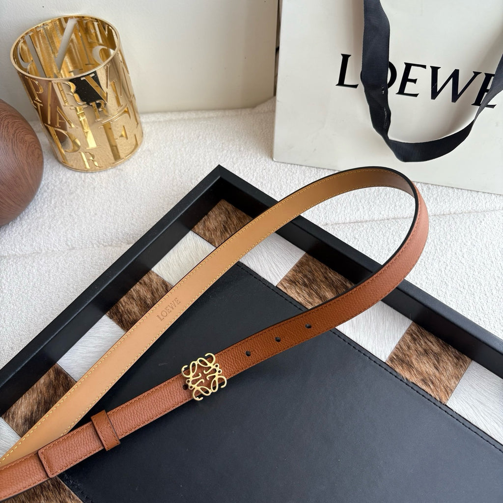 Anagram Buckle Leather Belt