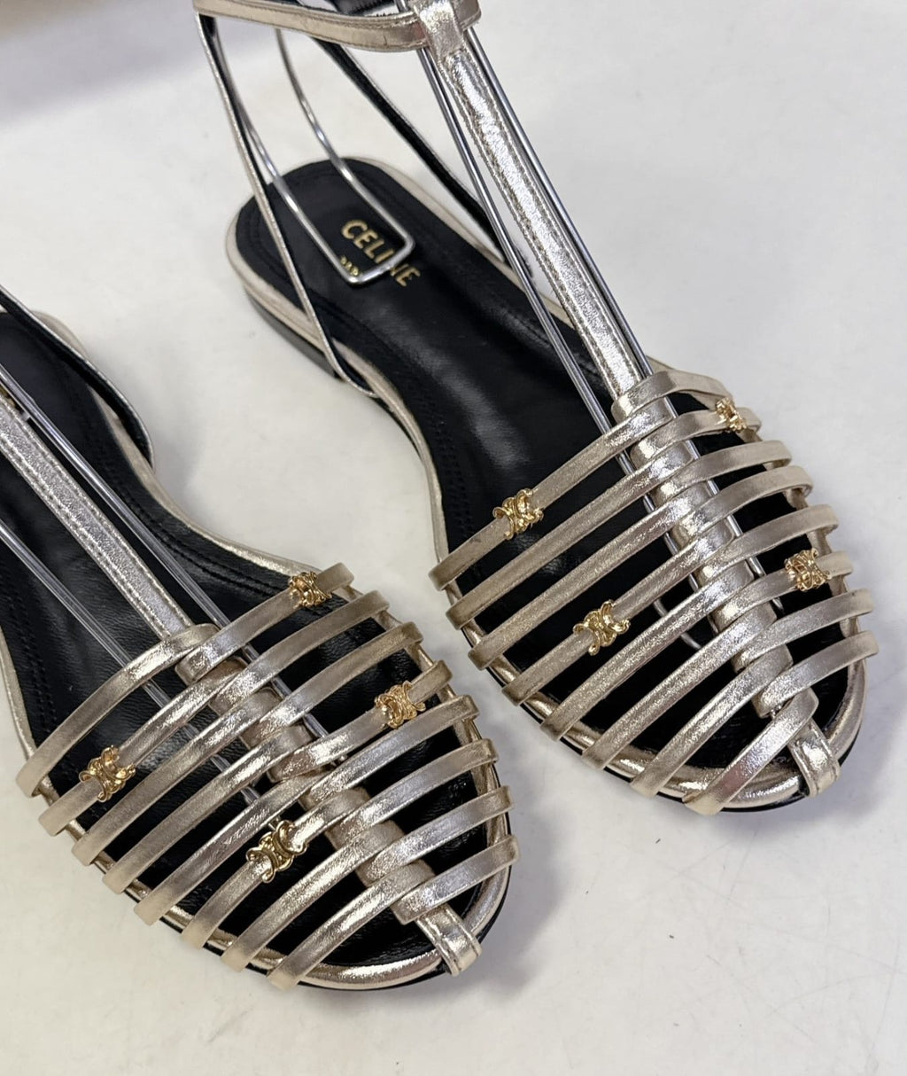 Woven Roman-Style Closed-Toe Sandals