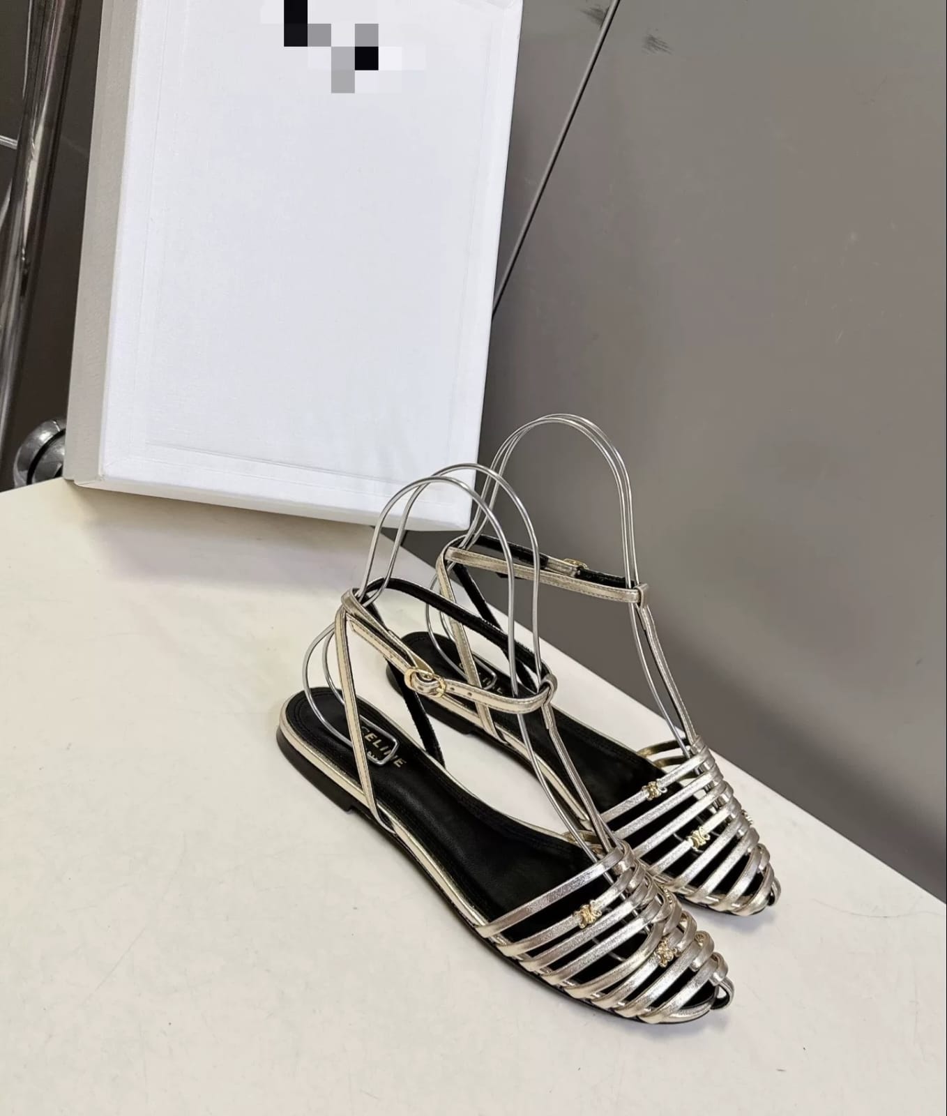 Woven Roman-Style Closed-Toe Sandals