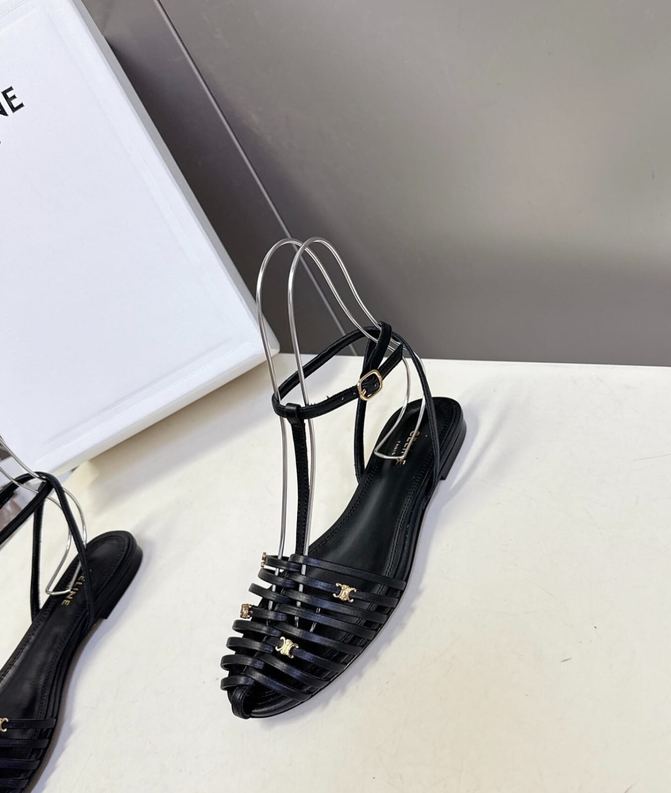 Woven Roman-Style Closed-Toe Sandals
