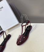 Woven Roman-Style Closed-Toe Sandals