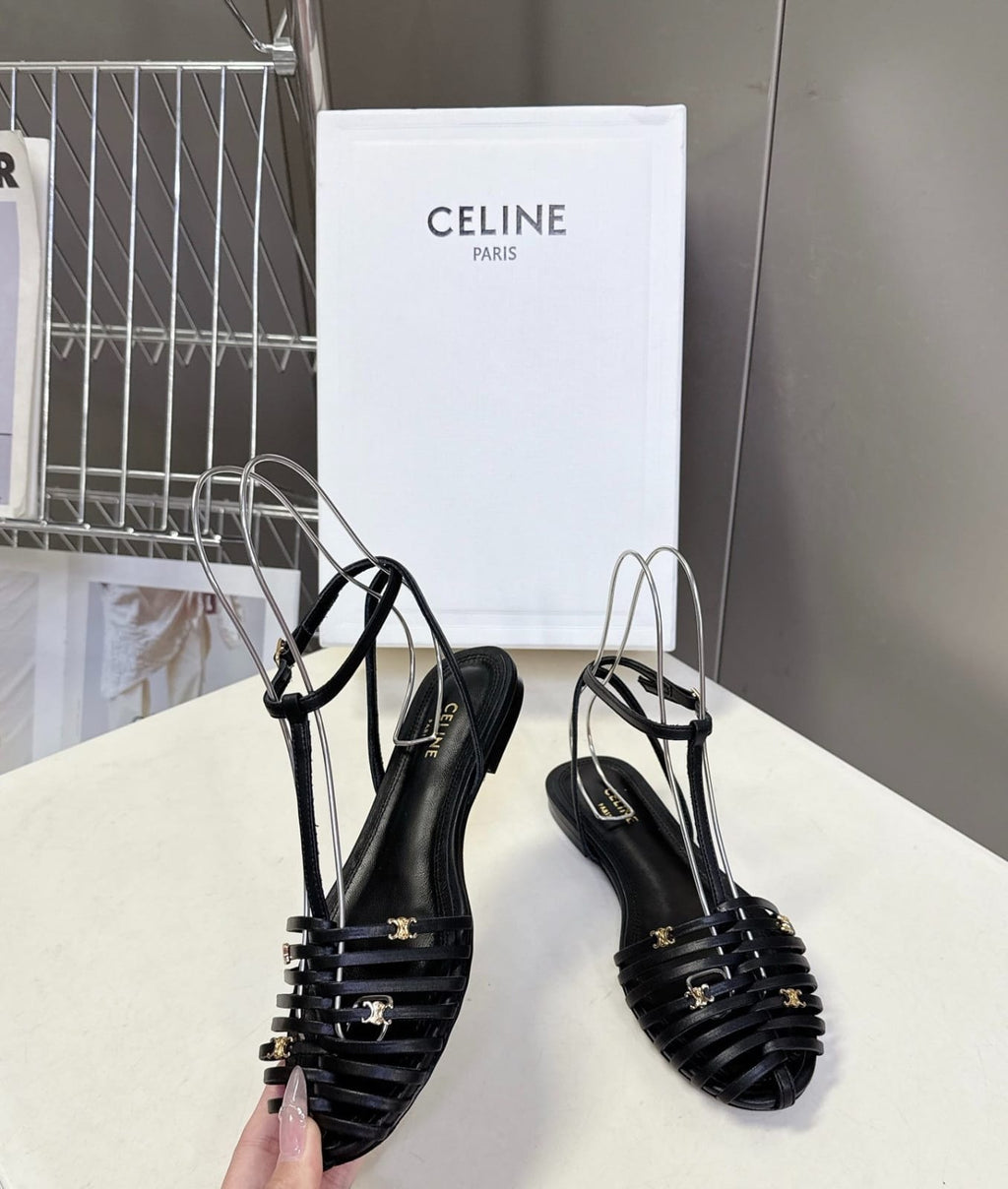 Woven Roman-Style Closed-Toe Sandals