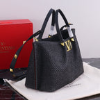 Handwoven Studded Tote Bag