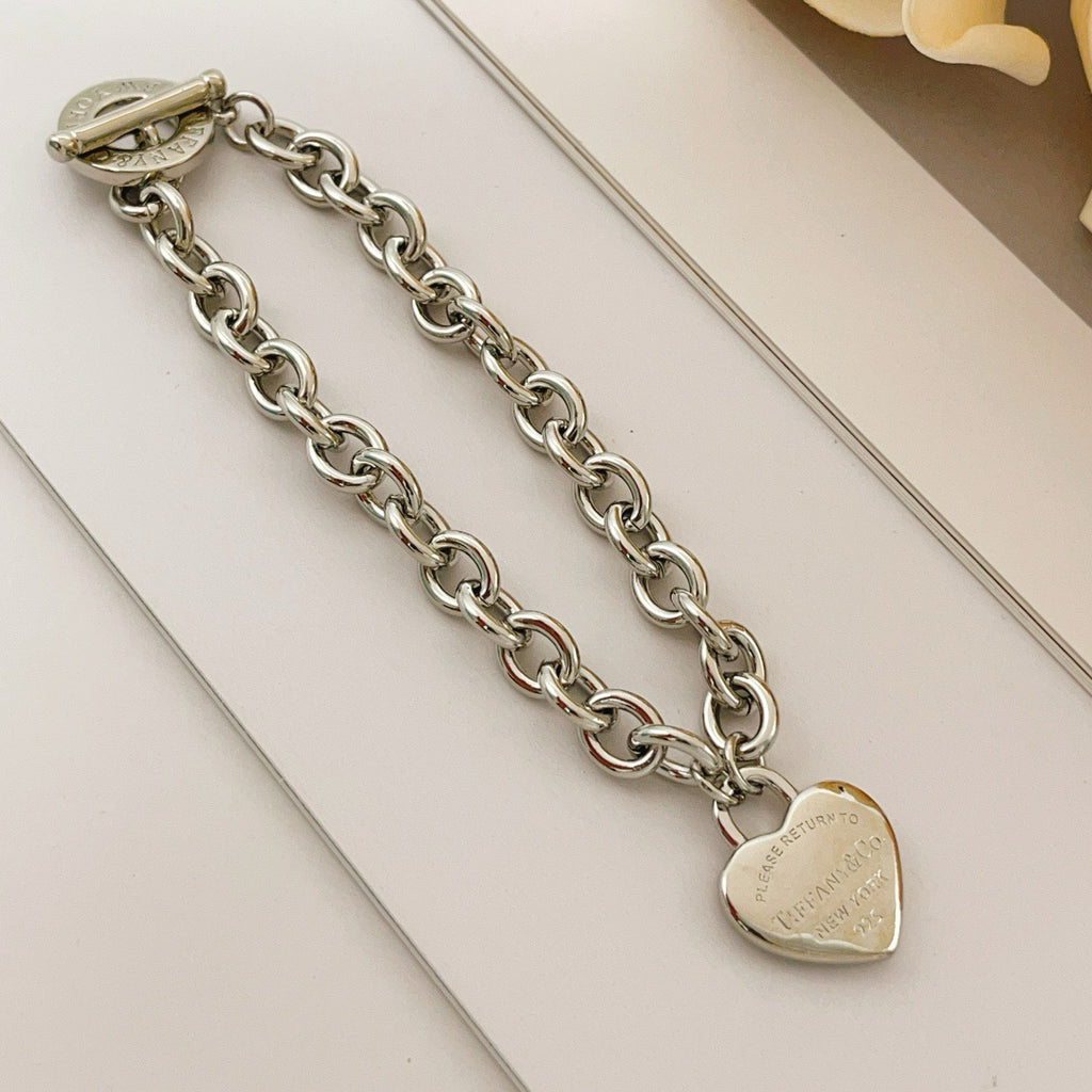 Heart Charm Bracelet | Silver | Brass | Artisan Collection