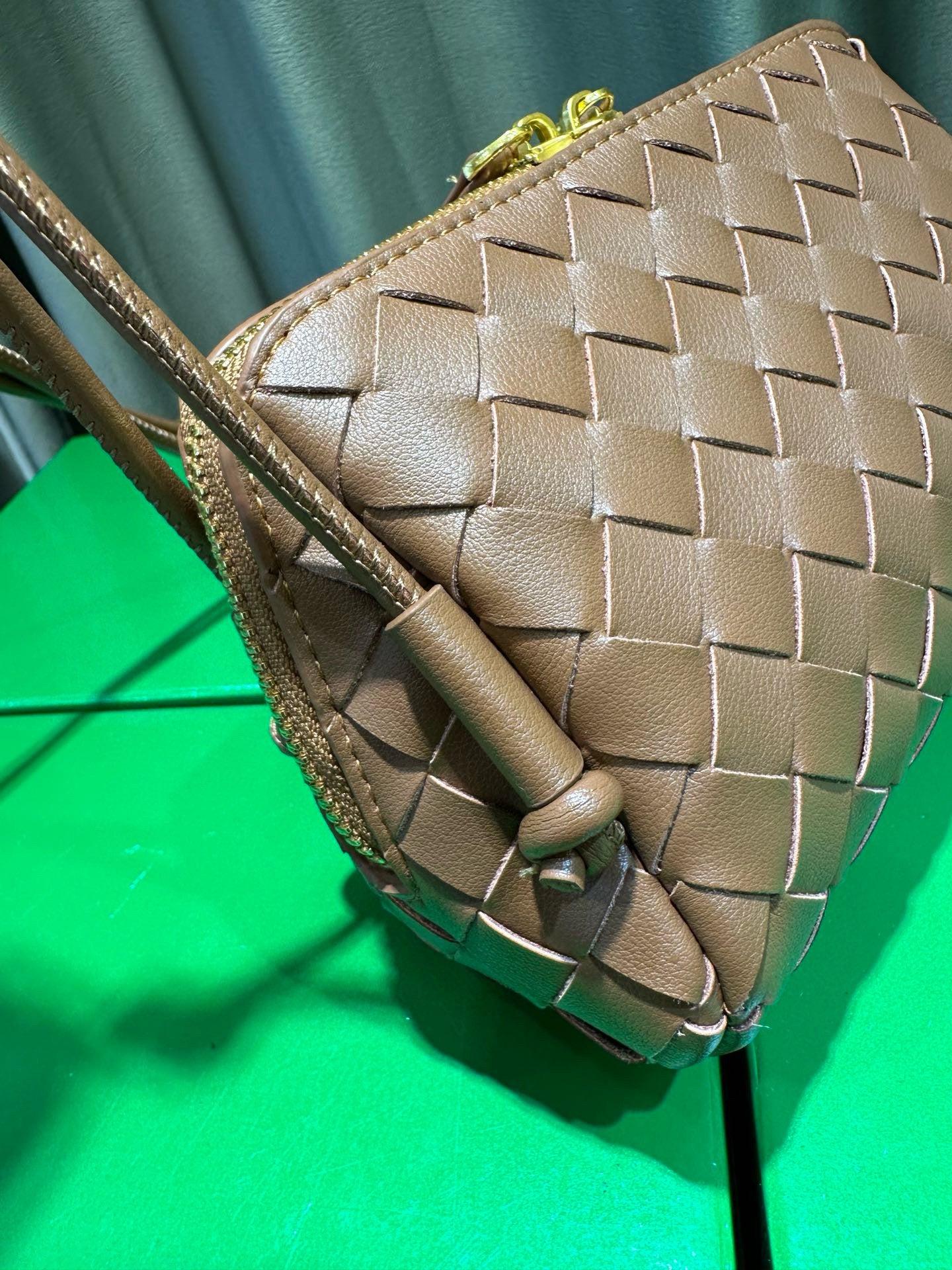 Woven Leather Concert Pouch