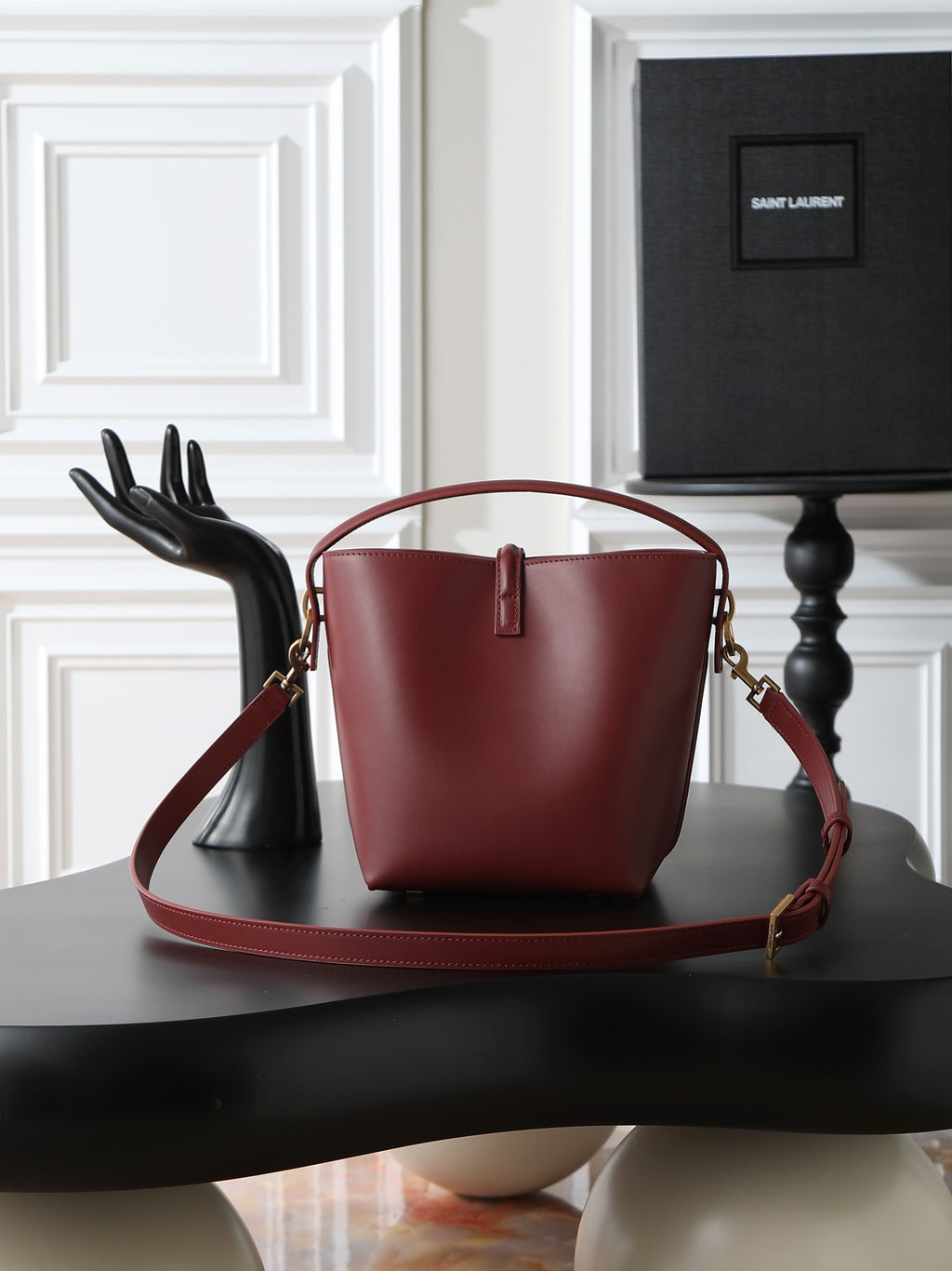 Bucket Bag | LE 37 | Smooth Calfskin | Dark Red (Premium Quality )