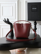 Bucket Bag | LE 37 | Smooth Calfskin | Dark Red (Premium Quality )