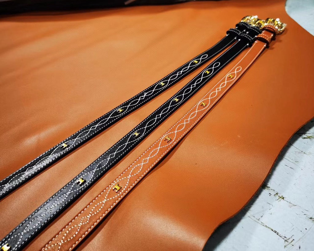 C Women's Belt – Handmade Tanneries Haas Novonappa Leather, Vintage French Style