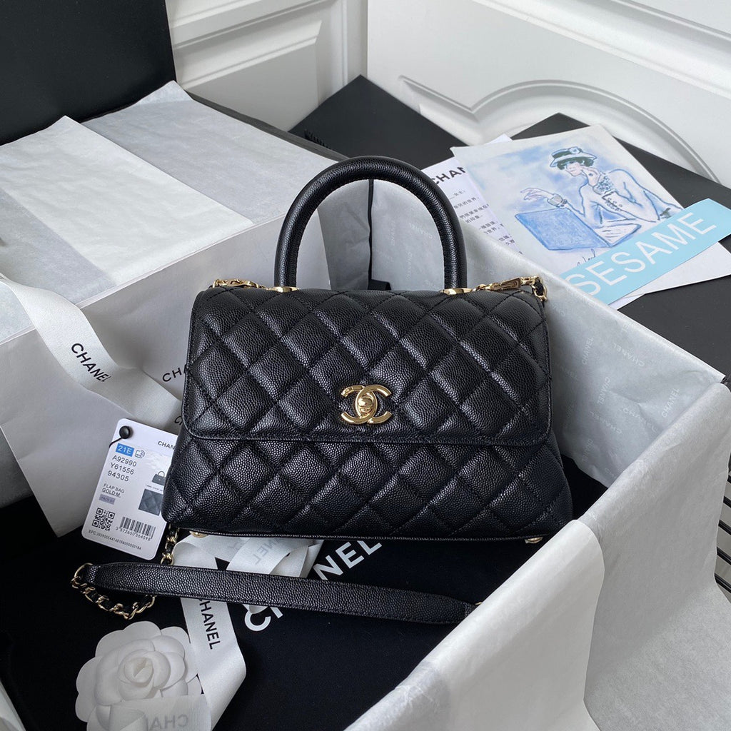 Mini Top Handle Flap Bag (𝑐𝑜𝑐𝑜 ℎ𝑎𝑛𝑑𝑙𝑒)