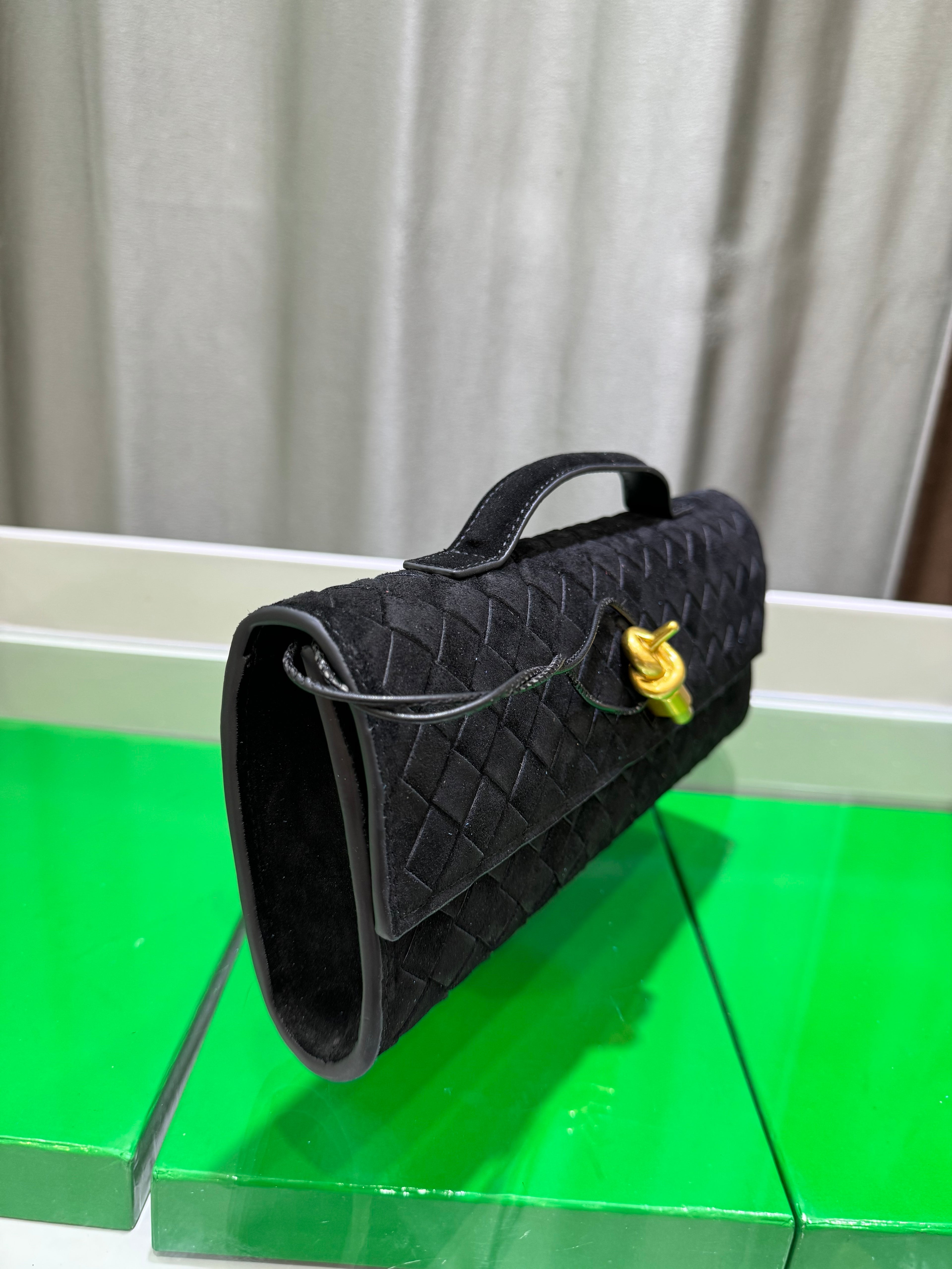 Frosted Leather Evening Handbag