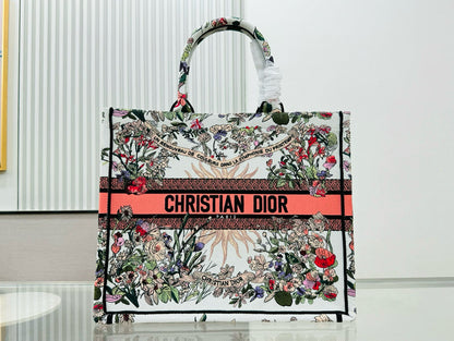 D!or Book Tote (DIOR WHITE SUN)