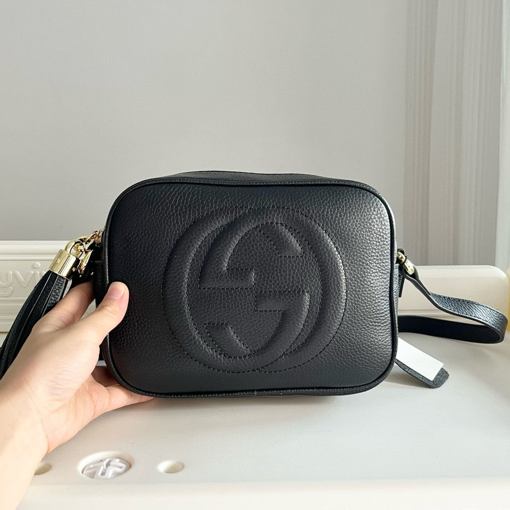 Classic Embossed Leather Camera Bag  (Genuine Cowhide)