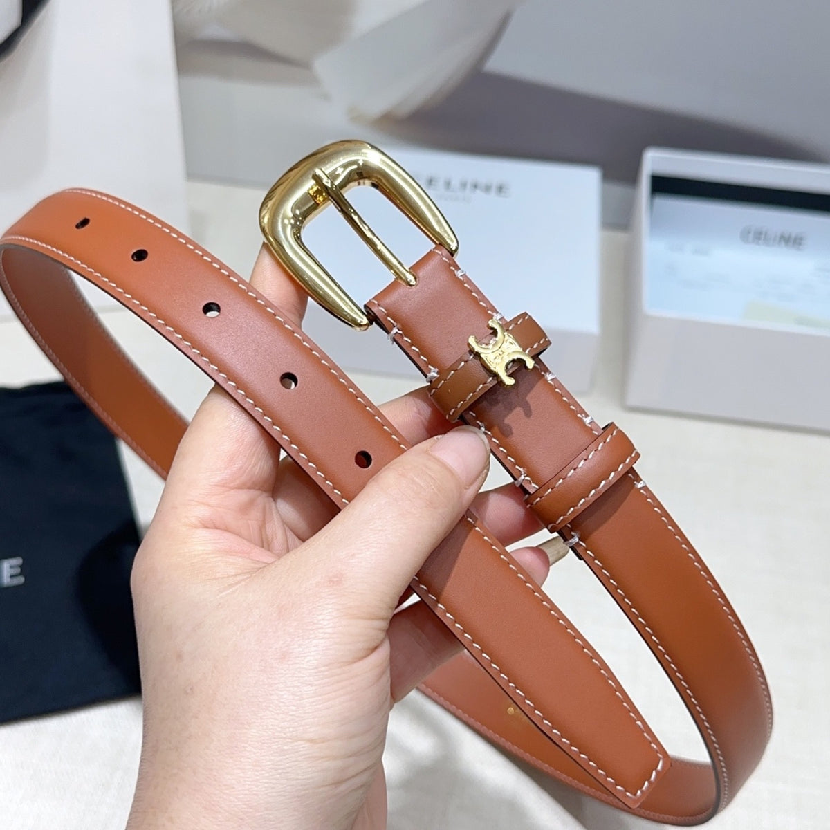 Double-Sided Leather Belt | 2.5cm