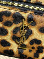 Leopard-Effect Leather Vanity Bag (Premium Quality)