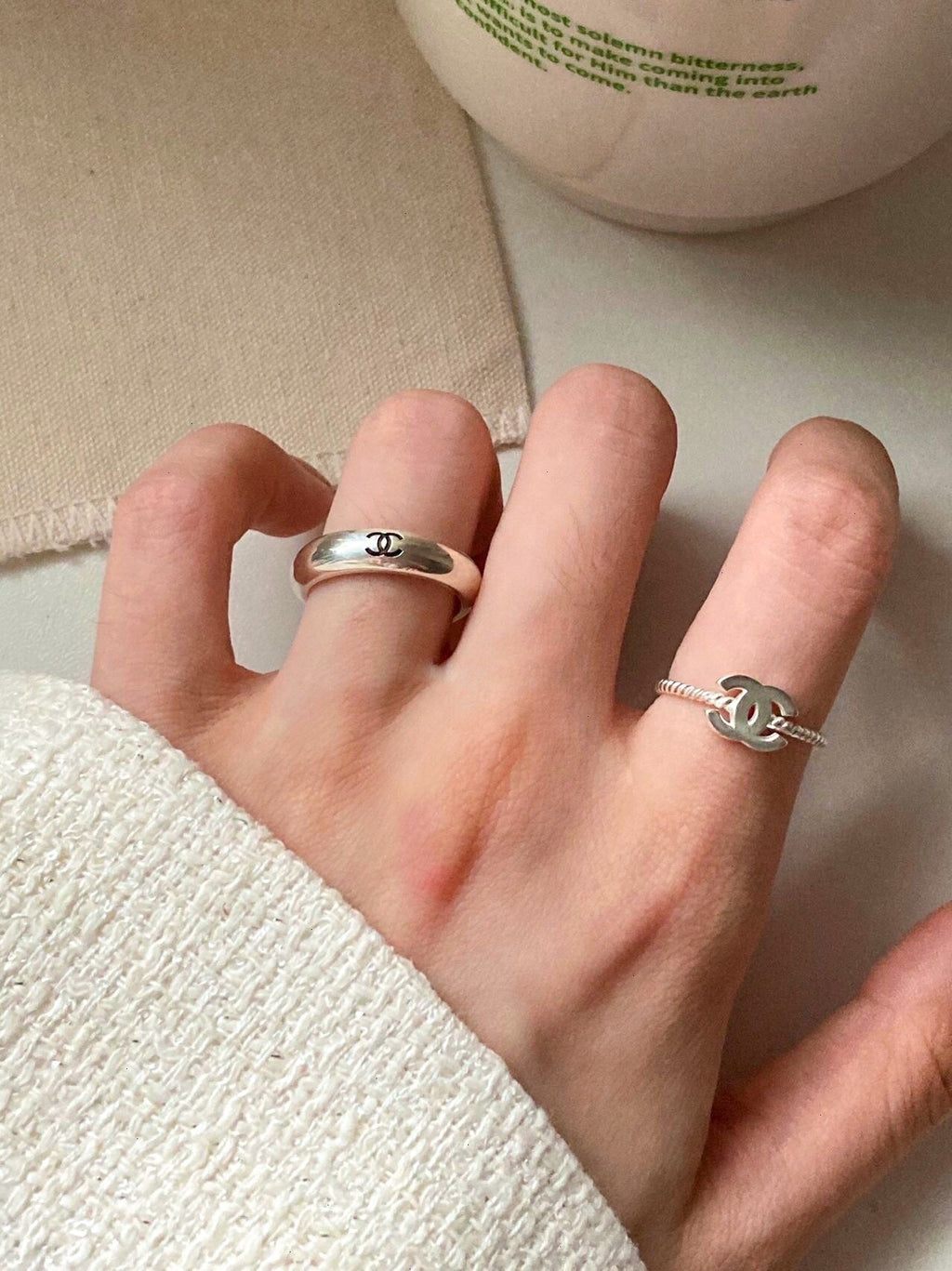 Vintage Logo Ring | Gold & Silver