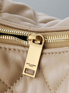 ICare Baby Pink Napa Leather Croissant Shoulder Bag