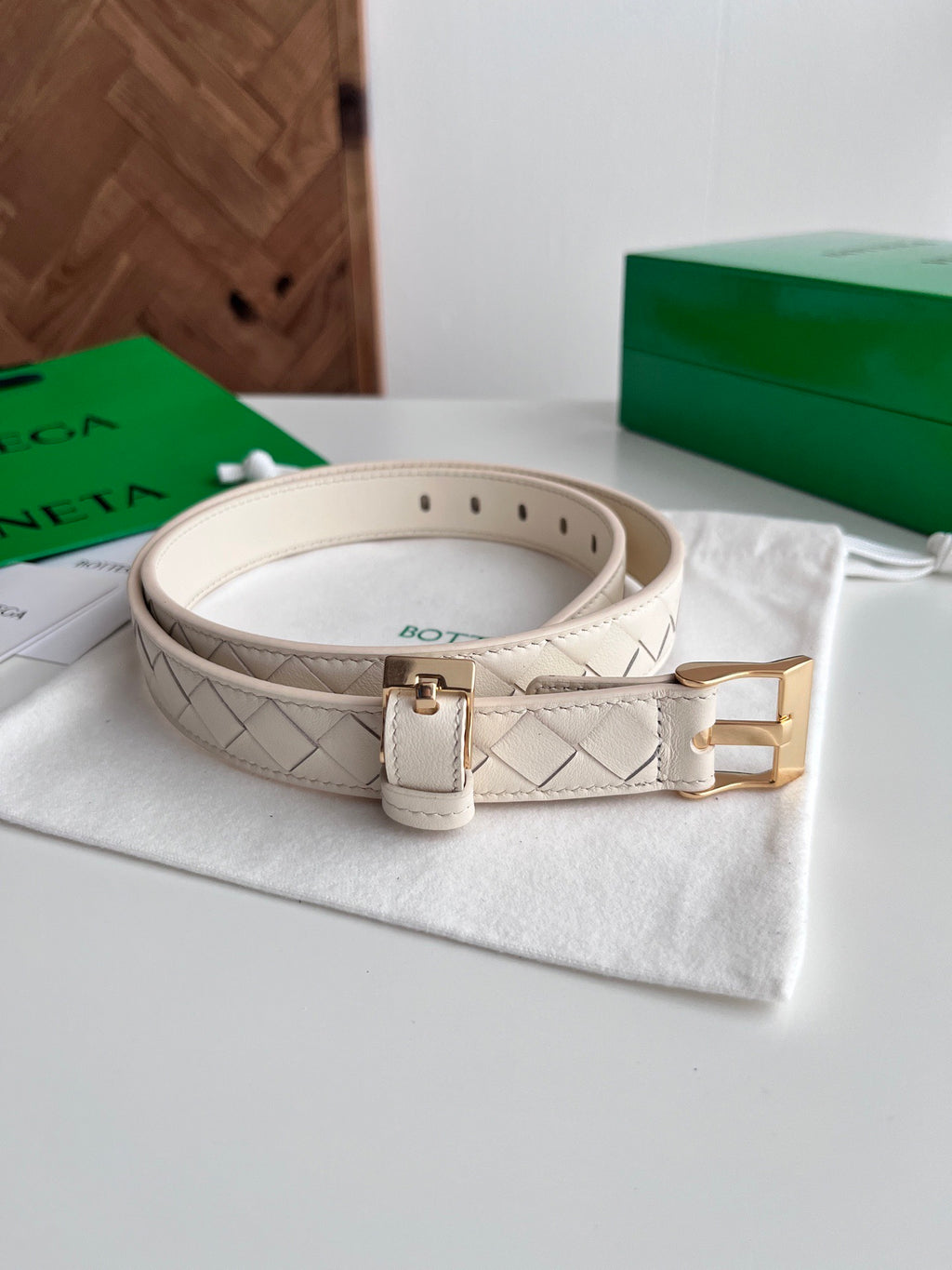 2.5 Women’s Handwoven Intreccio Leather Belt — New 2025