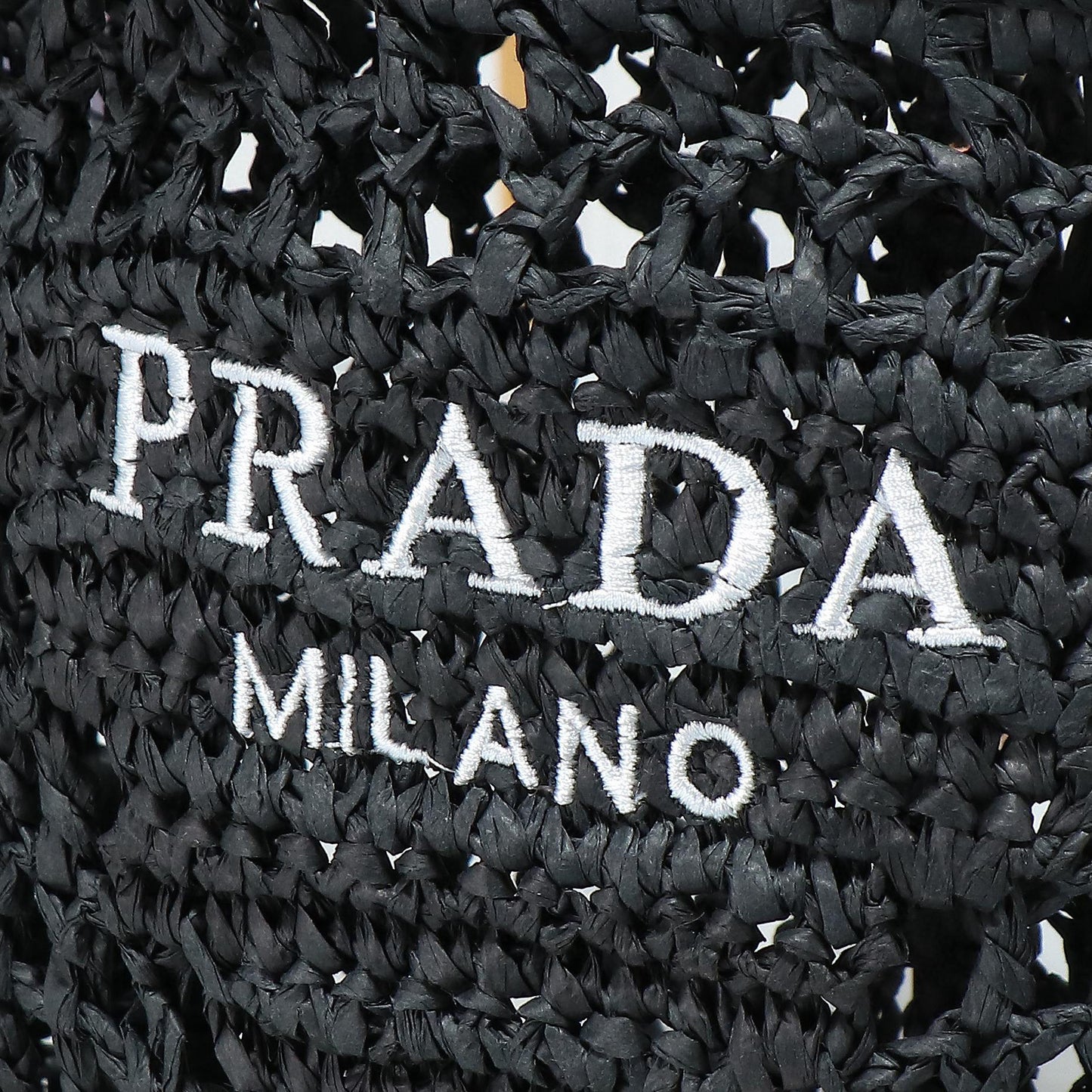 P*ra*da Raffia Tote Bag