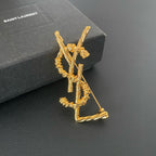 Y Gold Letter Brooch