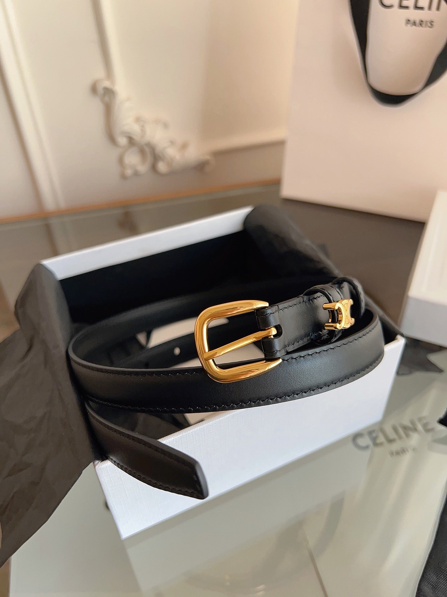 Vivienne Taurillon Belt | 18mm