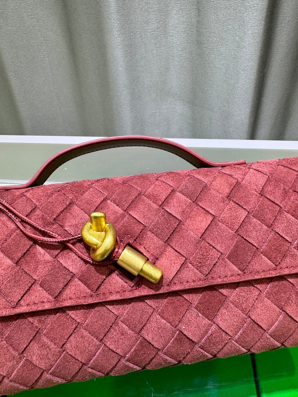 Frosted Leather Evening Handbag