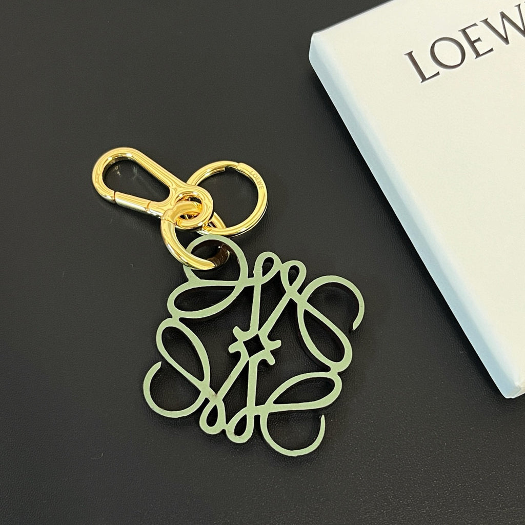 Two-Tone Leather Key Charm