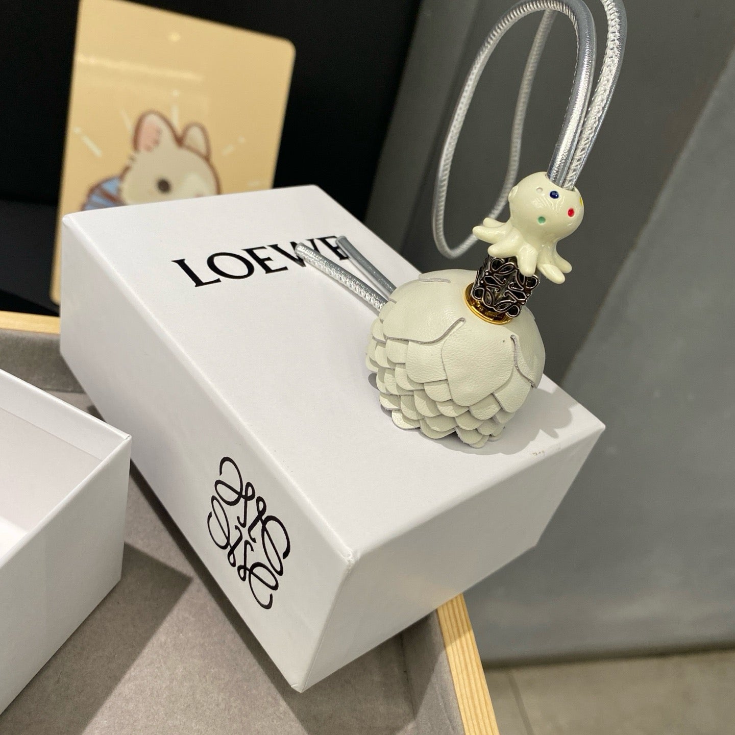 Beaded Leather Goldfish Charm 🐟