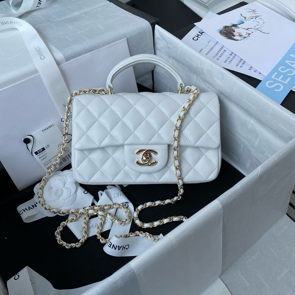 Mini Quilted Handle Flap Bag (Premium Quality)
