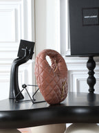 ICare Baby Pink Napa Leather Croissant Shoulder Bag