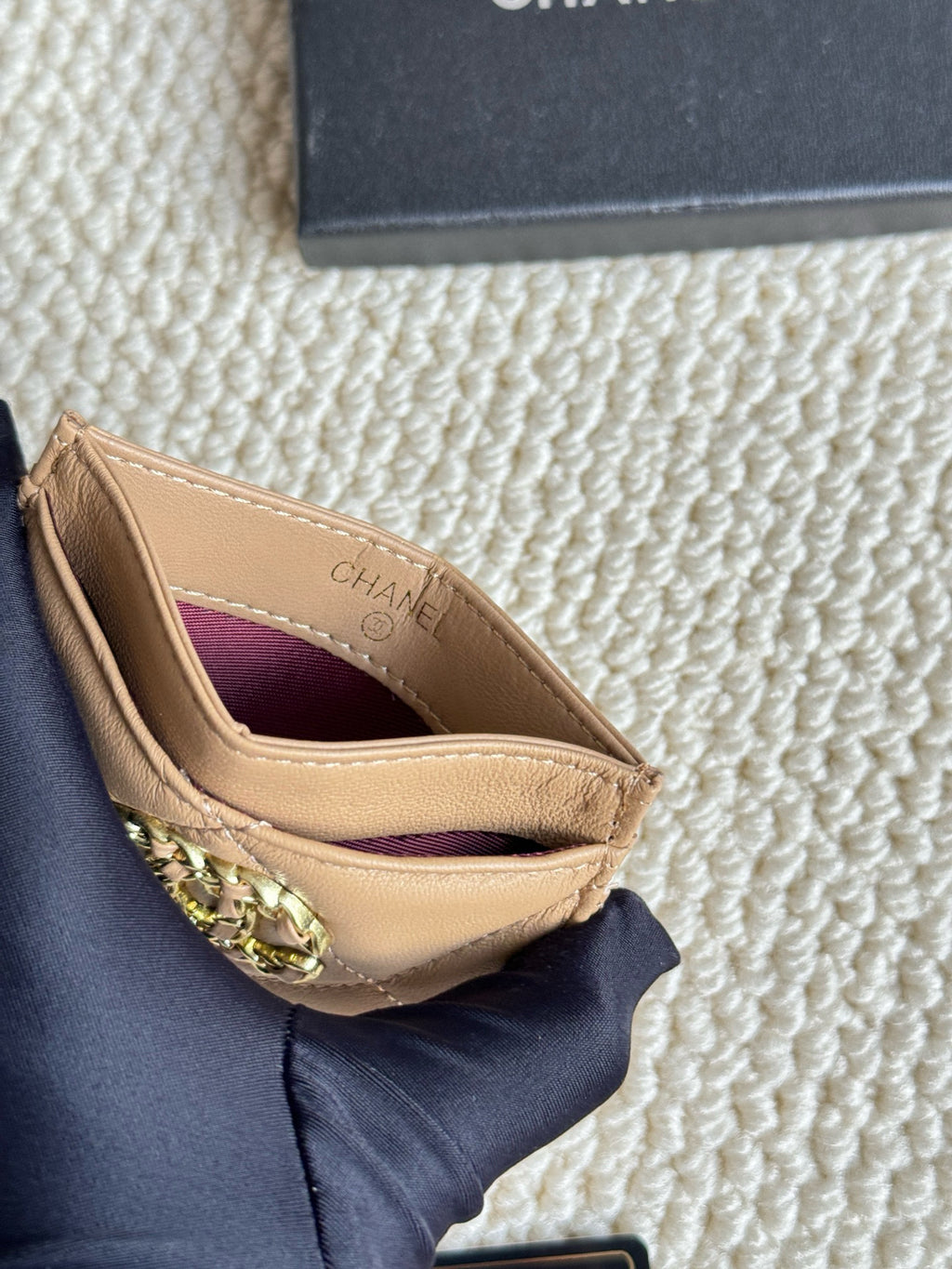 Quilted Lambskin Card Holder