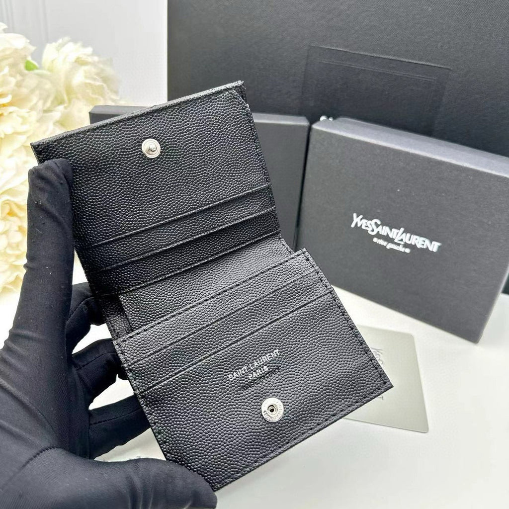 Y Compact Leather Bi-Fold Wallet