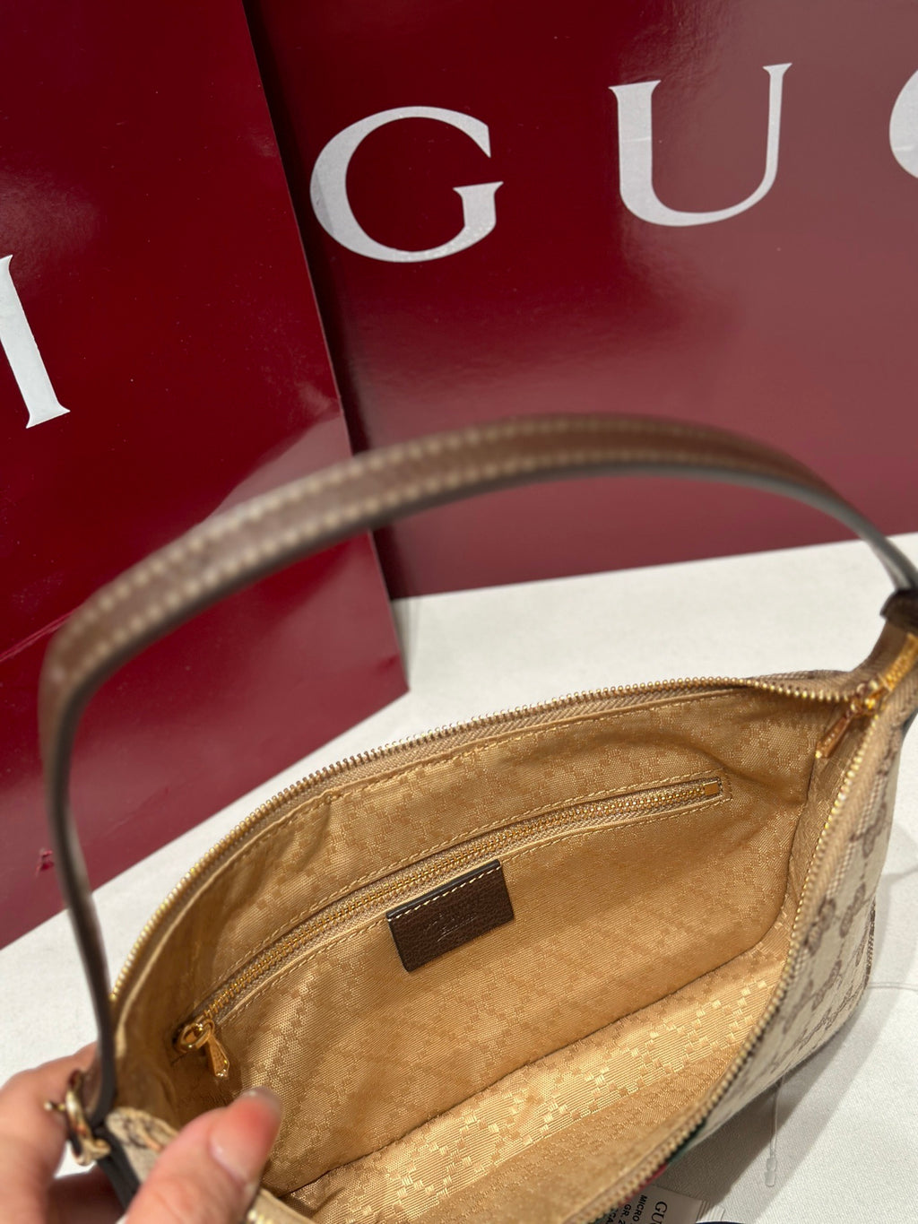 Canvas &  Leather Shoulder Bag | 863406 | Premium Quality